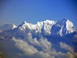 Kathmandu Flight To Pokhara 05 Langtang Lirung After Takeoff From Kathmandu Early Morning